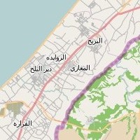 post offices in Palestine: area map for (77) Al Mughazi